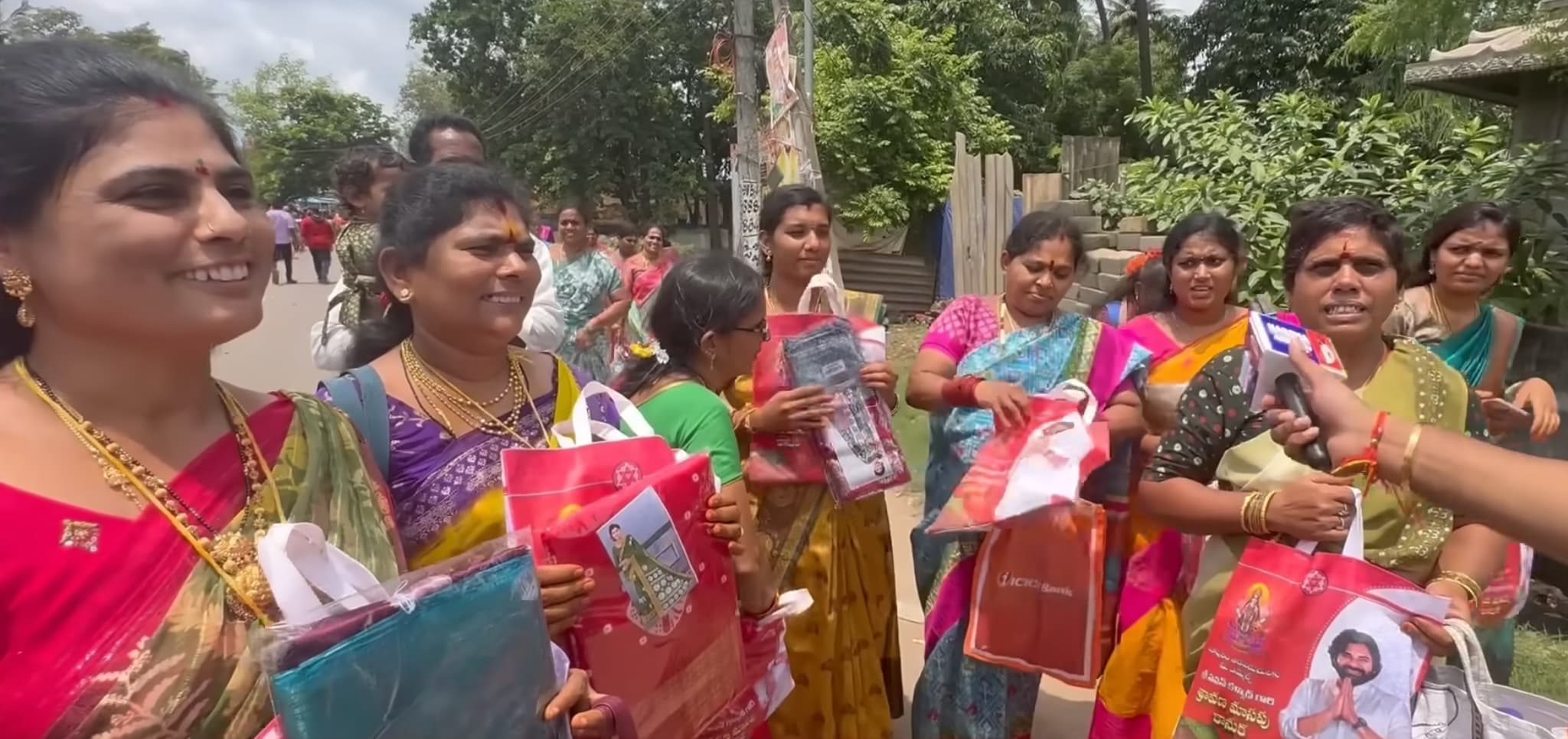 10,000 sarees distributed in Pithapuram for Varalakshmi Vratham
